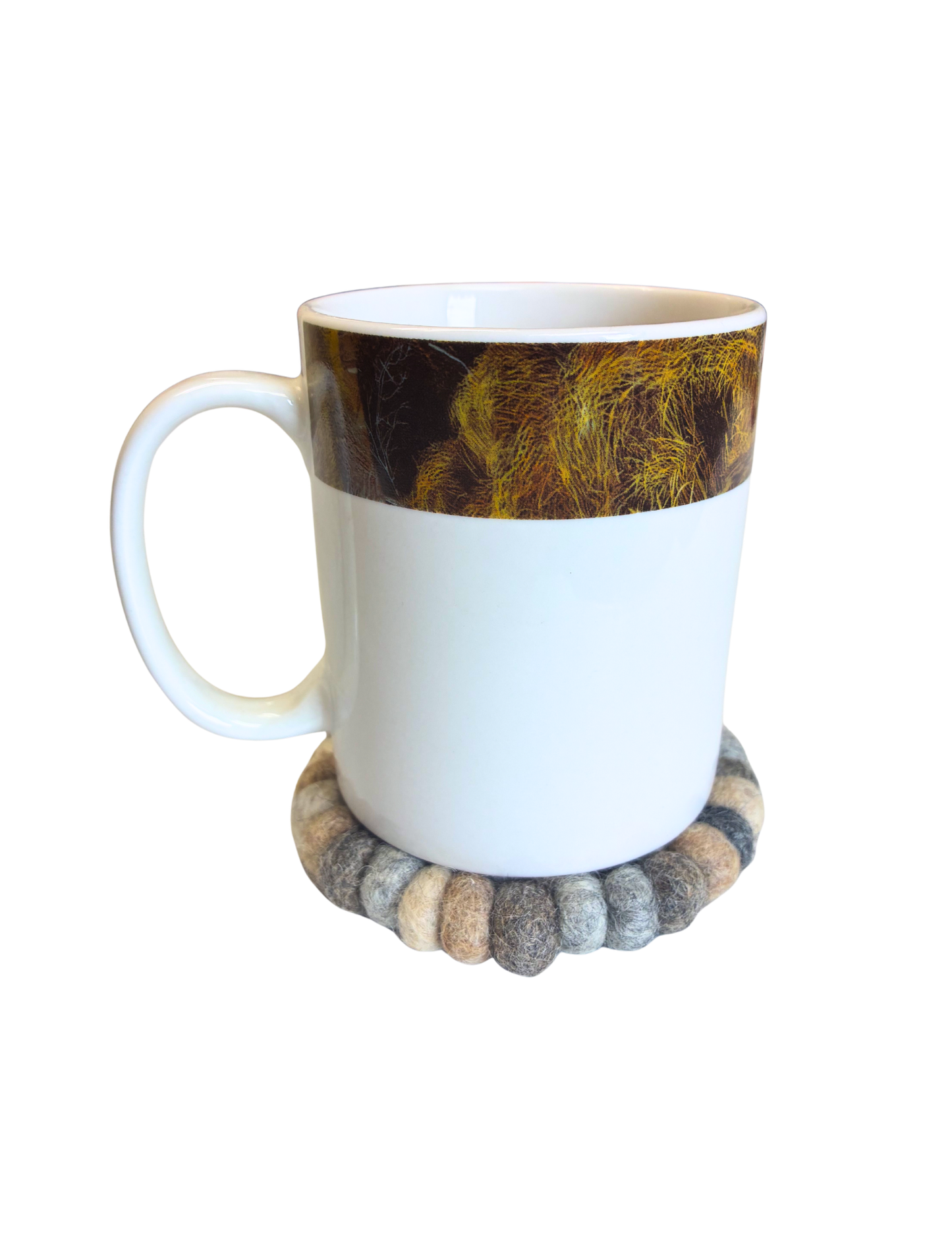 DC Felt Wool Ball Coaster- Square, Circle (set of 4) | 935 FC