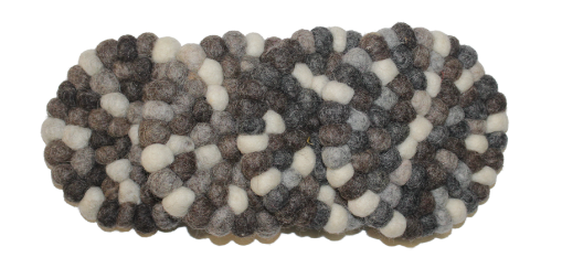 Bagmati Felt Wool Ball Coaster- Square, Circle (set of 4)
