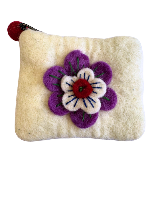 Felt Wool Zipper Pouch/Purse - Small | 910SP-S