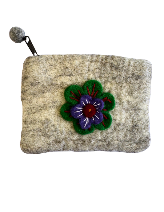 Felt Wool Zipper Pouch/Purse - Large | 910SP-L