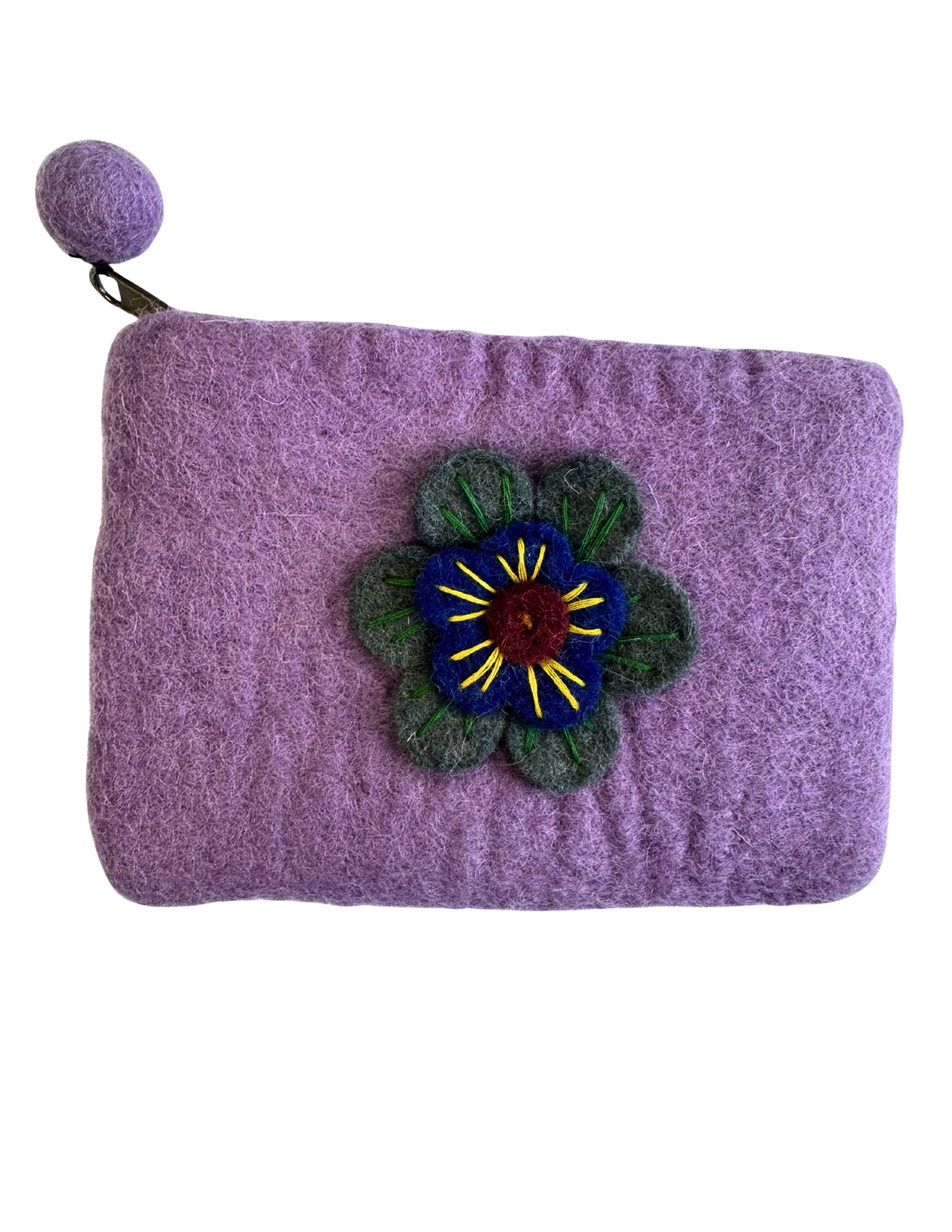 Felt Wool Zipper Pouch/Purse - Large | 910SP-L