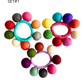 DC Felt Flower Hair Tie (set of 3)