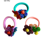 DC Felt Flower Hair Tie (set of 3)