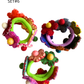 DC Felt Flower Hair Tie (set of 3)