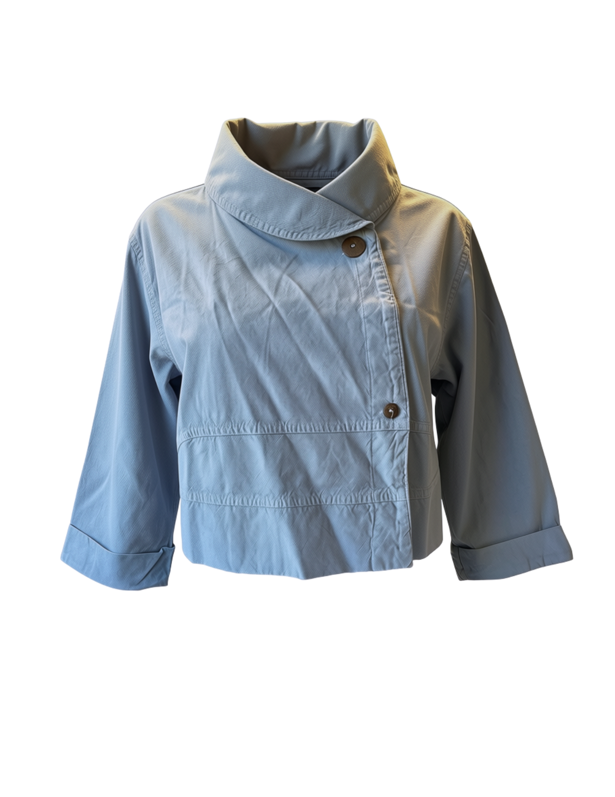 Pokhara Cropped Swing Jacket - Breeze