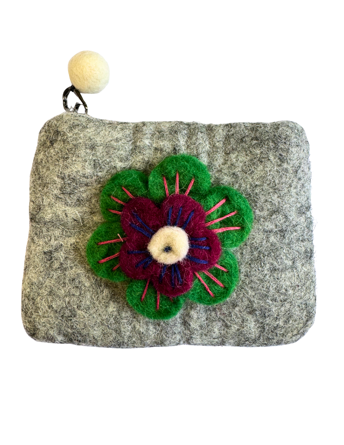 Felt Wool Zipper Pouch/Purse - Small | 910SP-S