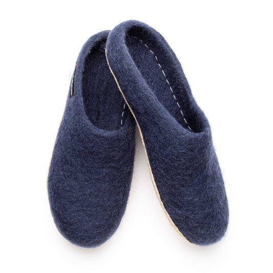 Navy Sherpa Slippers | 909 SS-5