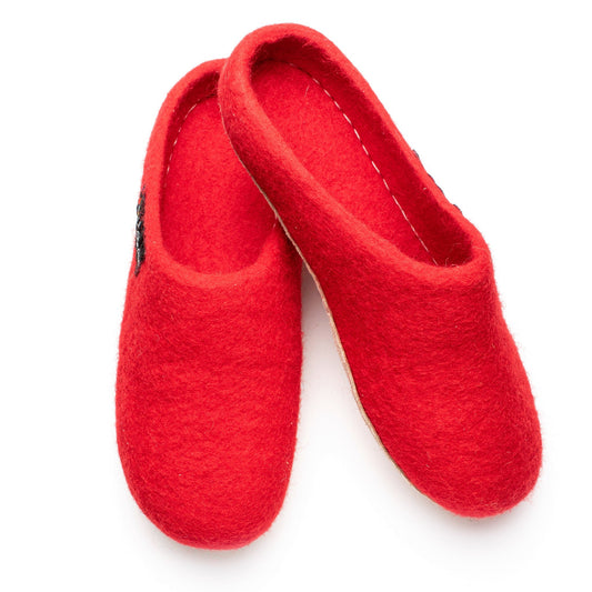 Red Sherpa Slippers | 909 SS-6